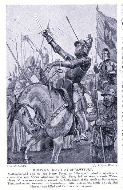 La morte di Hotspur a Shrewsbury, anni 