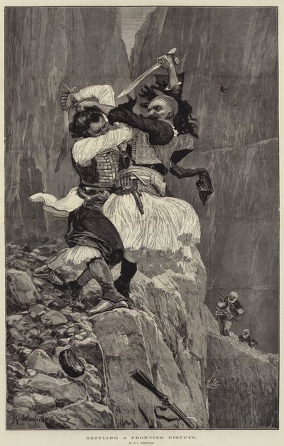Risoluzione di una disputa di confine da Richard Caton Woodville junior