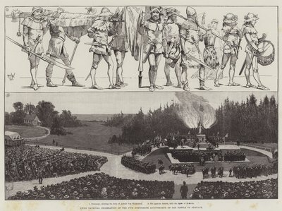 Celebrazione nazionale svizzera del cinquecentesimo anniversario della battaglia di Sempach da Richard Caton Woodville junior