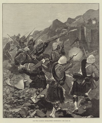 Gli Highlanders del 92° (Gordon) in schermaglia da Richard Caton Woodville junior