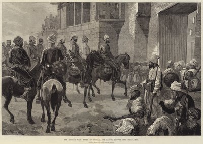 La guerra afgana, ingresso del generale Sir Samuel Browne a Jellalabad da Richard Caton Woodville junior