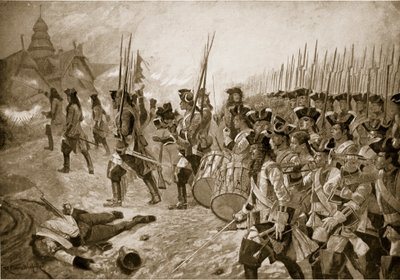 La battaglia di Blenheim: Assalto al villaggio, illustrazione da 