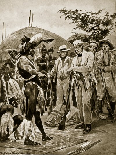 I britannici nel Natal, 1824, illustrazione da 