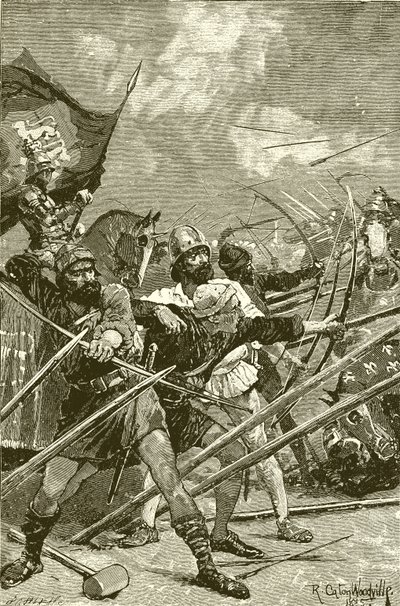 Gli arcieri inglesi di Azincourt da Richard Caton Woodville junior
