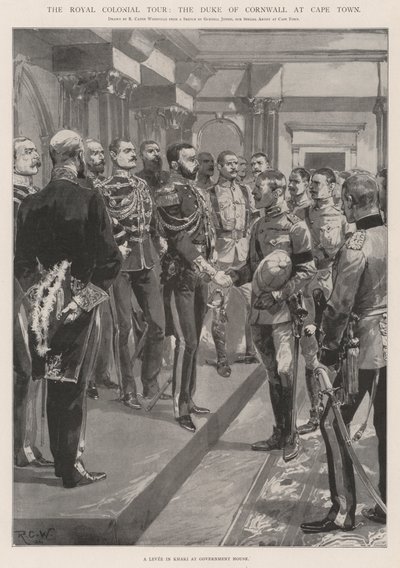 Il tour coloniale reale, il Duca di Cornovaglia a Città del Capo da Richard Caton Woodville junior