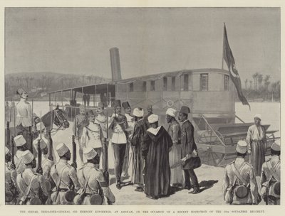 Il Sirdar, Generale di Brigata Sir Herbert Kitchener, ad Assuan, in Occasione di una Recente Ispezione del 10º Reggimento Sudanese da Richard Caton Woodville junior
