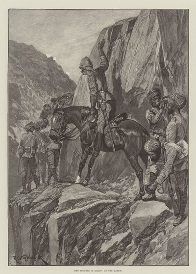 Il problema a Gilgit, in marcia da Richard Caton Woodville junior