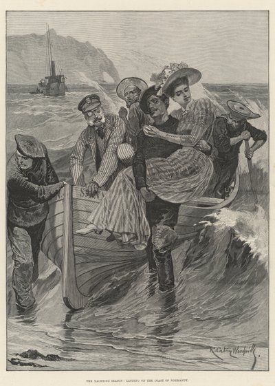 La stagione della vela, sbarco sulla costa della Normandia da Richard Caton Woodville junior