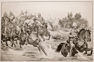 Il grande avanzamento: Royal Horse Artillery (Cavalry Division) che attraversa il Vaal da Richard Caton Woodville junior