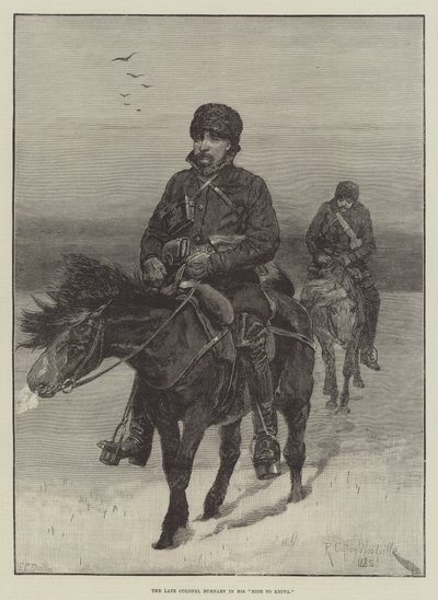Il defunto colonnello Burnaby nella sua cavalcata verso Khiva da Richard Caton Woodville junior