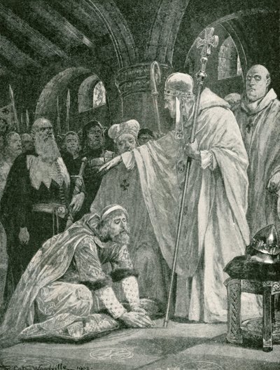 La prostrazione di Harold, figlio di Godwin da Richard Caton Woodville junior