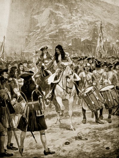 La resa di Gibilterra agli inglesi, 24 luglio 1704, illustrazione da 