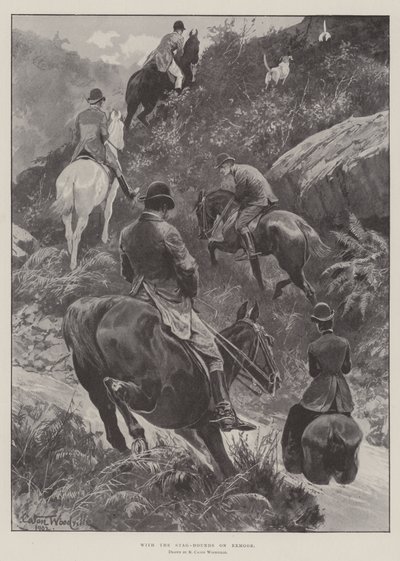 Con i cani da caccia a Exmoor da Richard Caton Woodville junior