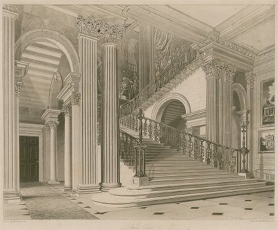 Buckingham Palace, scala da Richard Cattermole