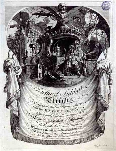 Biglietto da Visita per Richard Siddall, Chimico, alla Testa d