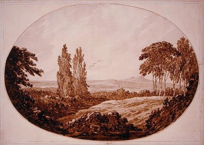 Paesaggio, alberi e colline rocciose da Richard Cooper