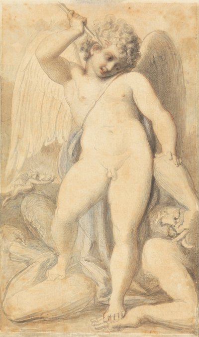 Cupido che sopraffà un satiro da Richard Cosway