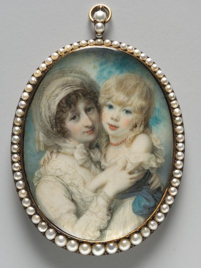 Ritratto di Catherine Clemens e suo figlio, John Marcus Clemens da Richard Cosway