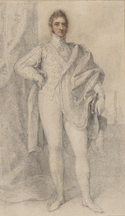 Ritratto di George, 5º duca di Marlborough, con Blenheim in lontananza da Richard Cosway