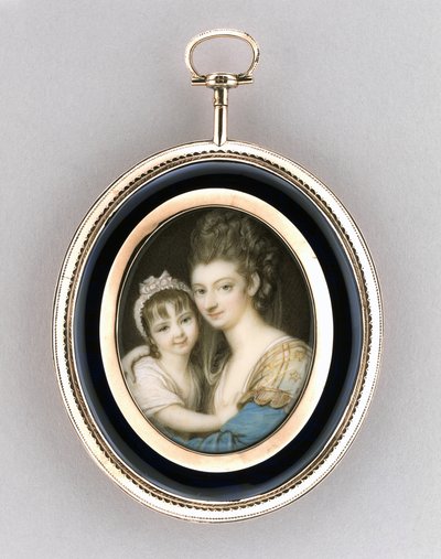 Ritratto di una Madre e Figlia, c.1765-70 da Richard Cosway