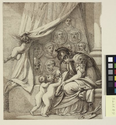 Il genio della pittura. Minerva istruisce i putti nell