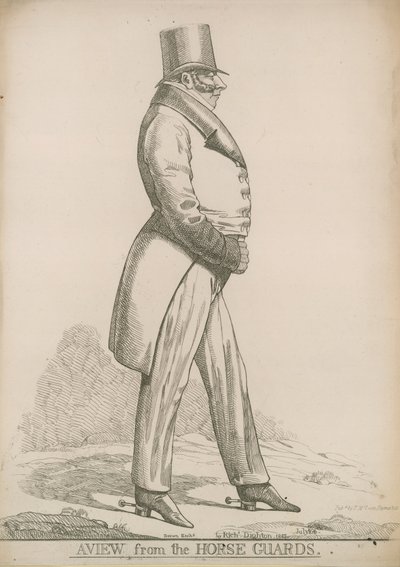 Sir Robert Bolton; Una vista dalle Horse Guards da Richard Dighton