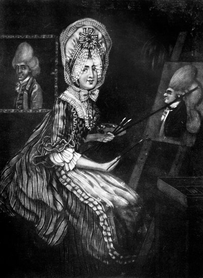 La Pittrice di Macaronis, 1770 da Richard Dighton