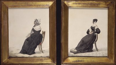 Due ritratti di vedove, 1837 da Richard Dighton