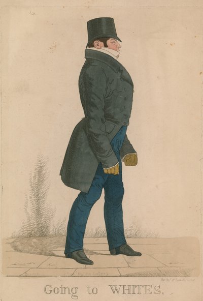 William Arden, 2° Barone Alvanley; Andando a Whites da Richard Dighton
