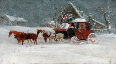 Carrozza nella tempesta invernale II da Richard Dodd Widdas