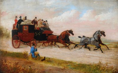 Carrozza della posta reale di Leeds, c.1875 da Richard Dodd Widdas