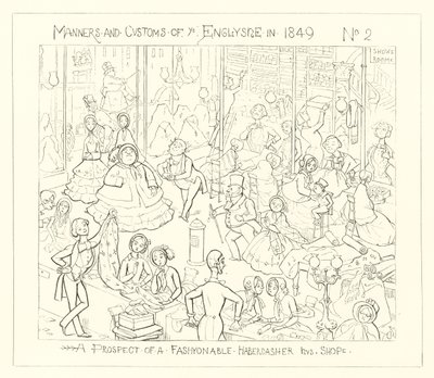 1849, Una Prospettiva di un Negozio di Merceria alla Moda da Richard Doyle