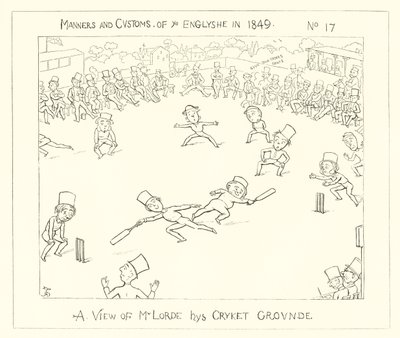 1849, Una Vista del Campo da Cricket di Lord da Richard Doyle