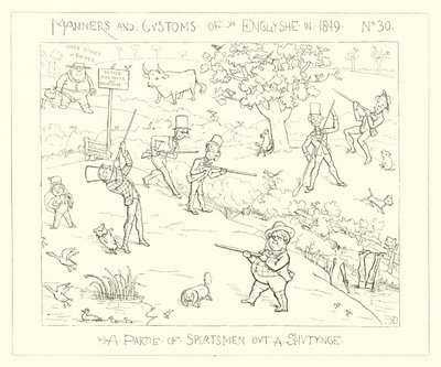 1849, Una festa di cacciatori a caccia da Richard Doyle