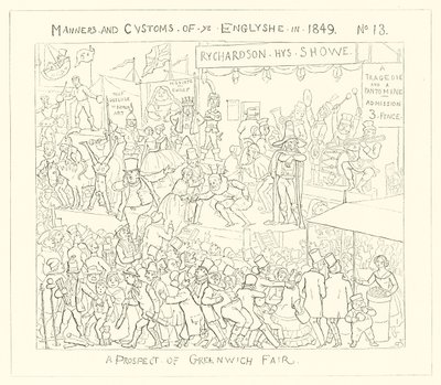 1849, Una prospettiva della Fiera di Greenwich da Richard Doyle