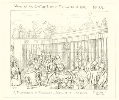 1849, Una prospettiva dei Giardini della Società Zoologica da Richard Doyle
