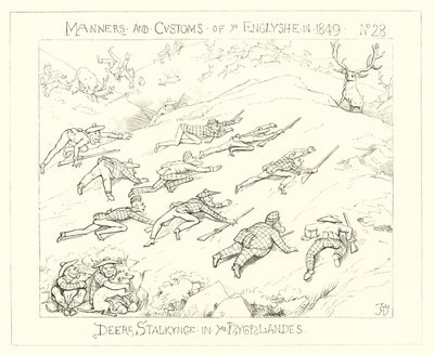 1849, Caccia al cervo nelle Highlands da Richard Doyle
