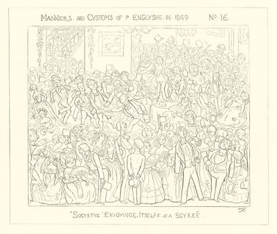 1849, La Società che si diverte a un Soiree da Richard Doyle