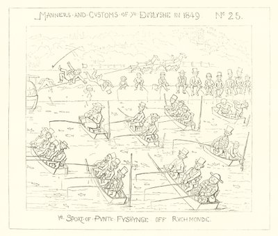 1849, Lo sport della pesca con il punt a Richmond da Richard Doyle