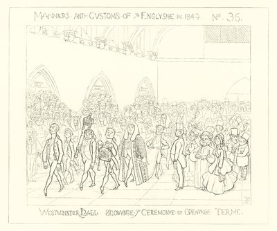 1849, Westminster Hall, La cerimonia di apertura del termine da Richard Doyle