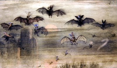Un volo notturno di pipistrelli e elfi da Richard Doyle