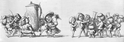 Bande che suonano per i visitatori della Grande Esposizione, 1851 da Richard Doyle