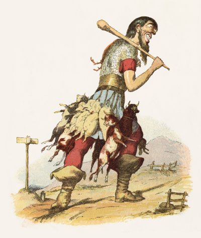Illustrazione per Jack il cacciatore di giganti da Richard Doyle