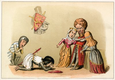 Re Giovanni si Sottomette a suo Fratello Re Riccardo da Richard Doyle