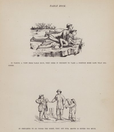 Pagina da Il tour americano dei signori Brown, Jones e Robinson (incisione) da Richard Doyle