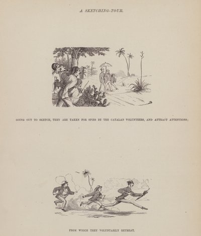 Pagina da Il Tour Americano dei Signori Brown, Jones e Robinson (incisione) da Richard Doyle