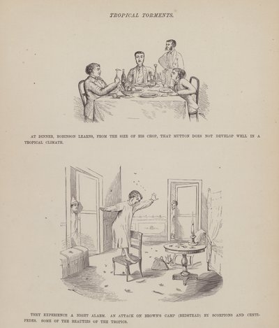 Pagina dal Tour americano dei signori Brown, Jones e Robinson (incisione) da Richard Doyle