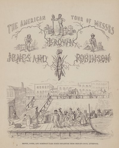 Pagina da Il tour americano dei signori Brown, Jones e Robinson da Richard Doyle