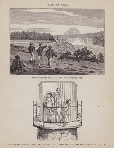 Pagina da Il tour americano dei signori Brown, Jones e Robinson (incisione) da Richard Doyle