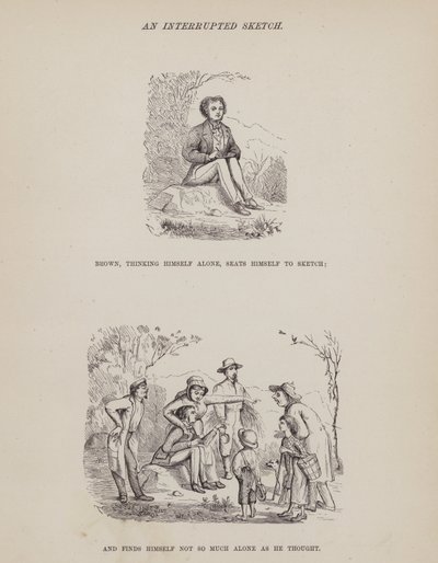 Pagina da Il tour americano dei signori Brown, Jones e Robinson (incisione) da Richard Doyle